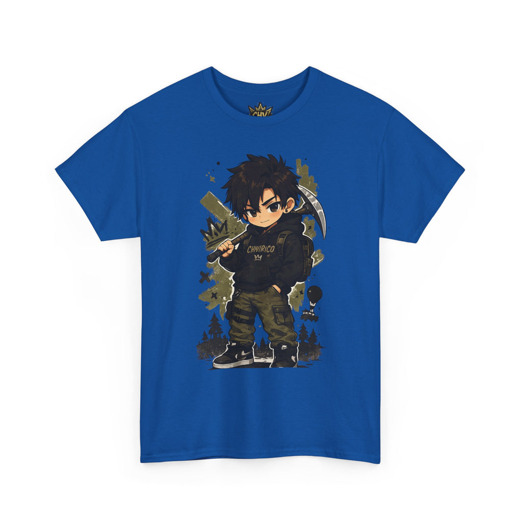 Anime Scout Tee — Chibi Soldier Graphic Shirt with "CHV" Crown Backprint