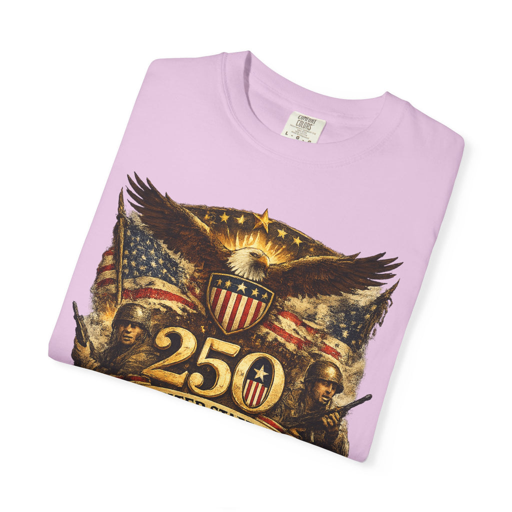 250th United States Anniversary T-Shirt — Patriotic Eagle & Military Heritage Tee (1776–2026)