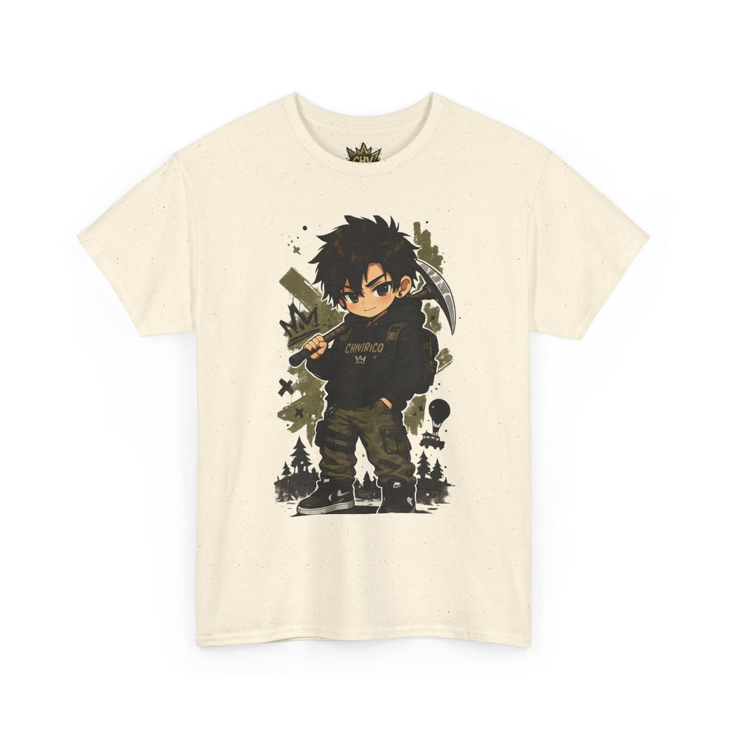Anime Scout Tee — Chibi Soldier Graphic Shirt with "CHV" Crown Backprint