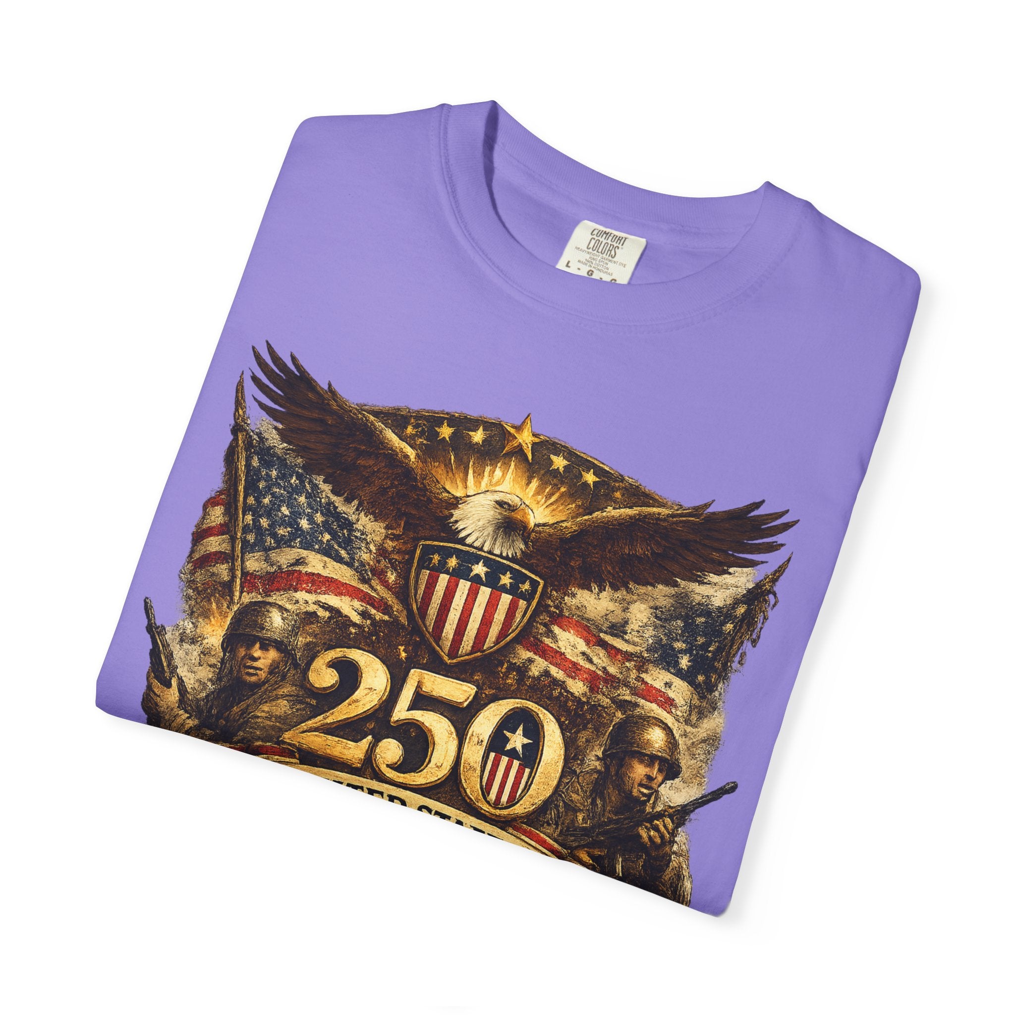 250th United States Anniversary T-Shirt — Patriotic Eagle & Military Heritage Tee (1776–2026)