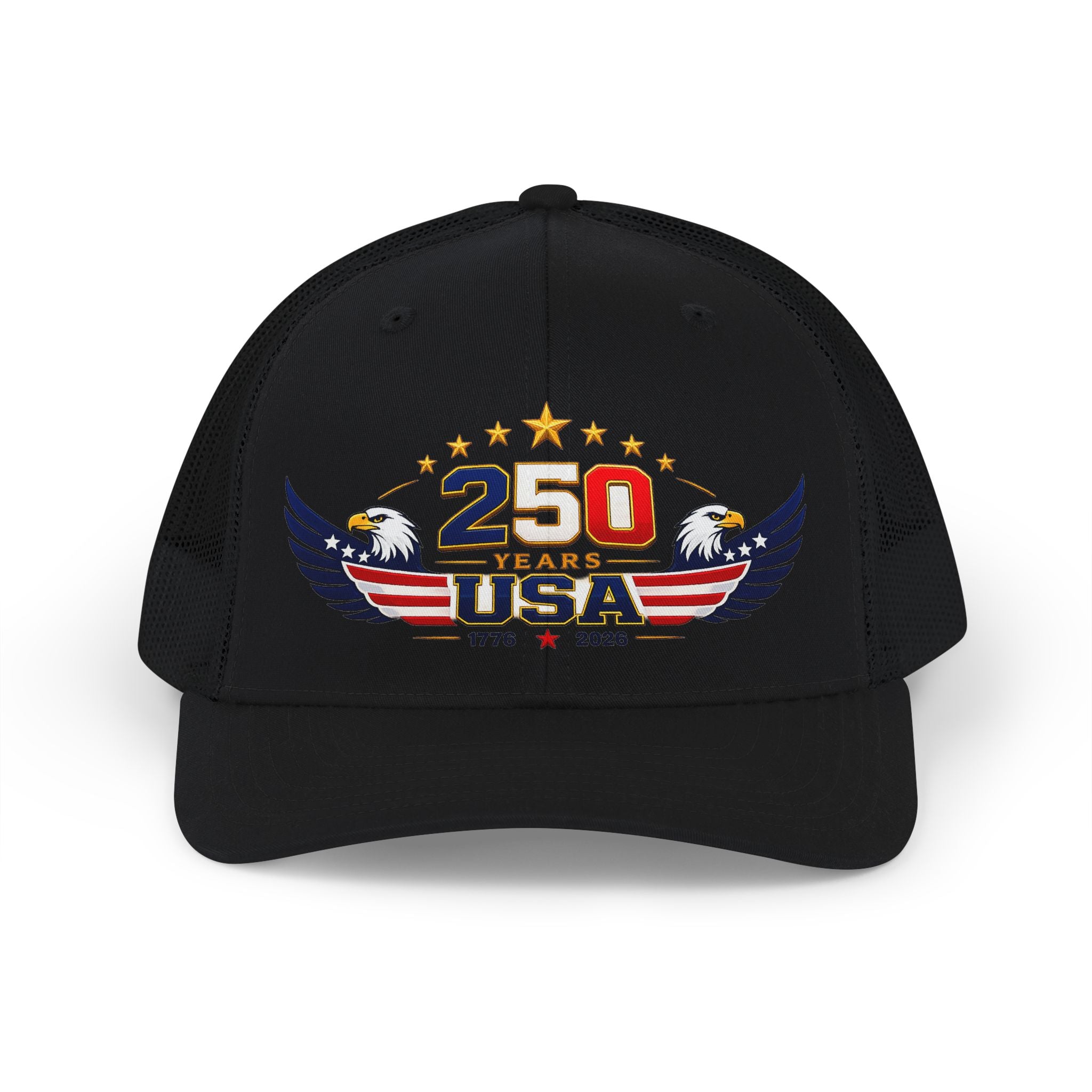 250 Years USA Snapback Trucker Cap — Patriotic 1776–2026 Anniversary Hat