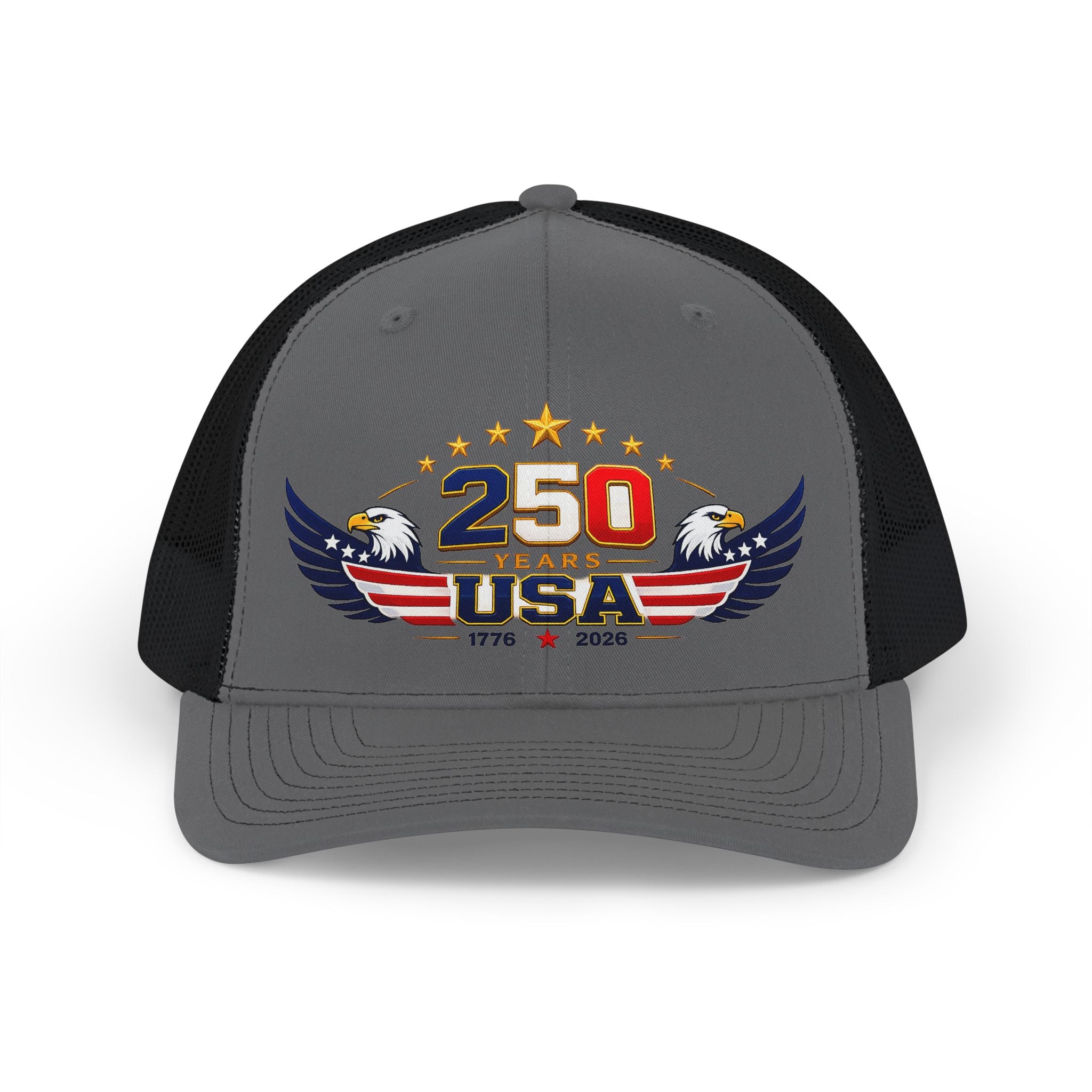 250 Years USA Snapback Trucker Cap — Patriotic 1776–2026 Anniversary Hat