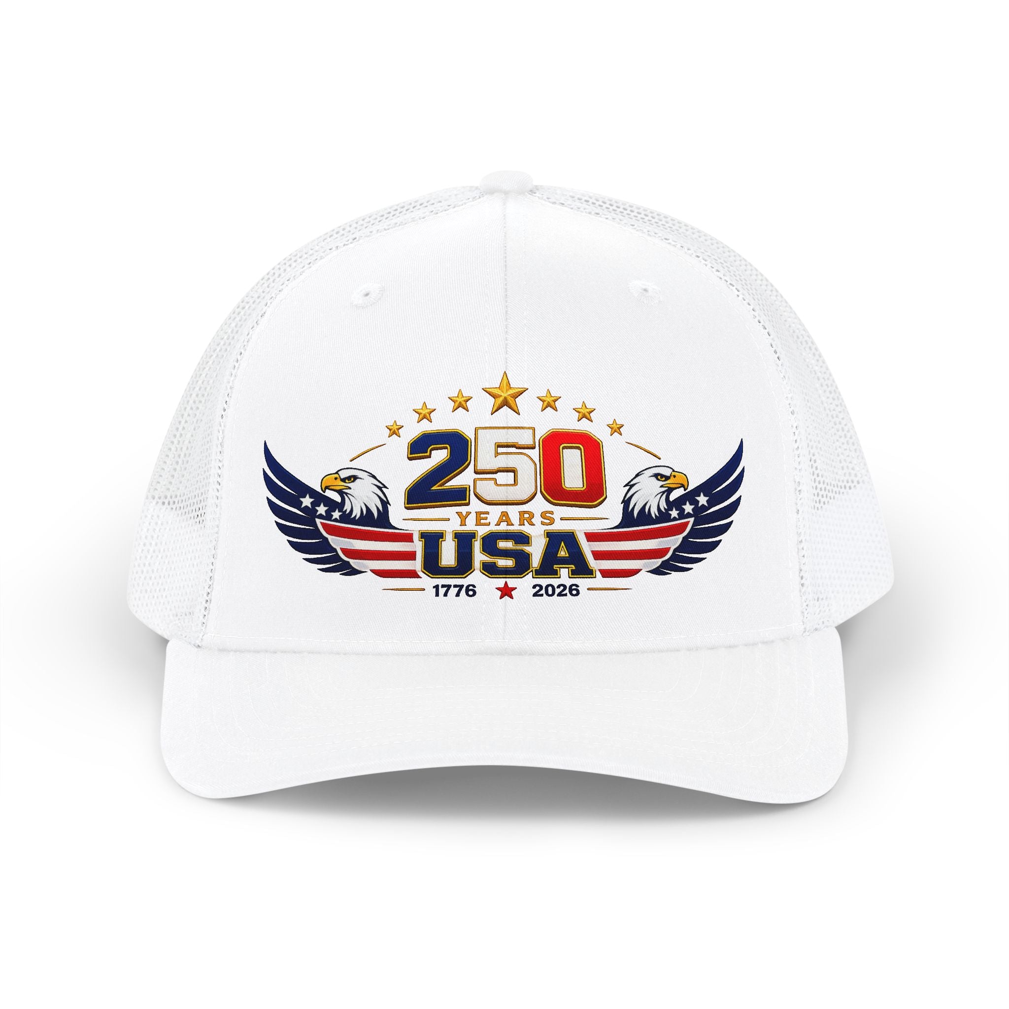 250 Years USA Snapback Trucker Cap — Patriotic 1776–2026 Anniversary Hat