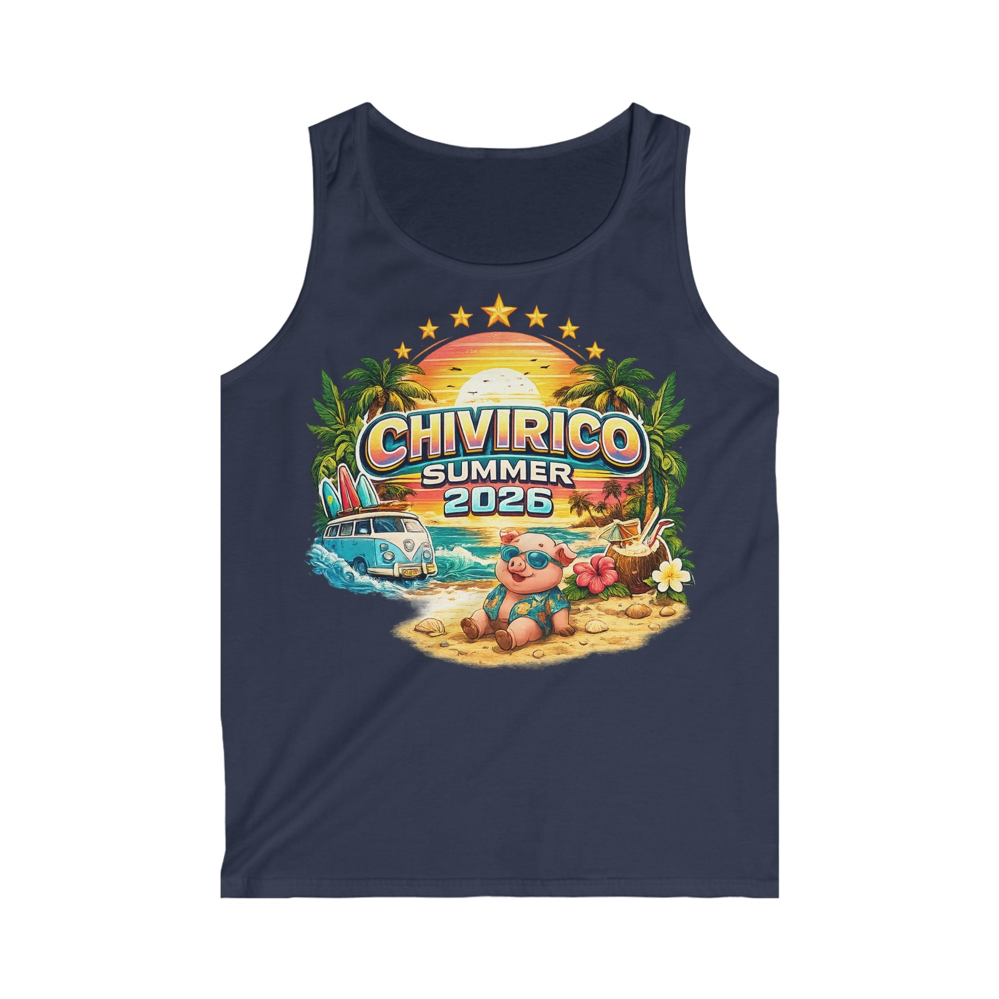 Chivirico Summer 2026 Tank Top — Retro Beach Vacation Graphic