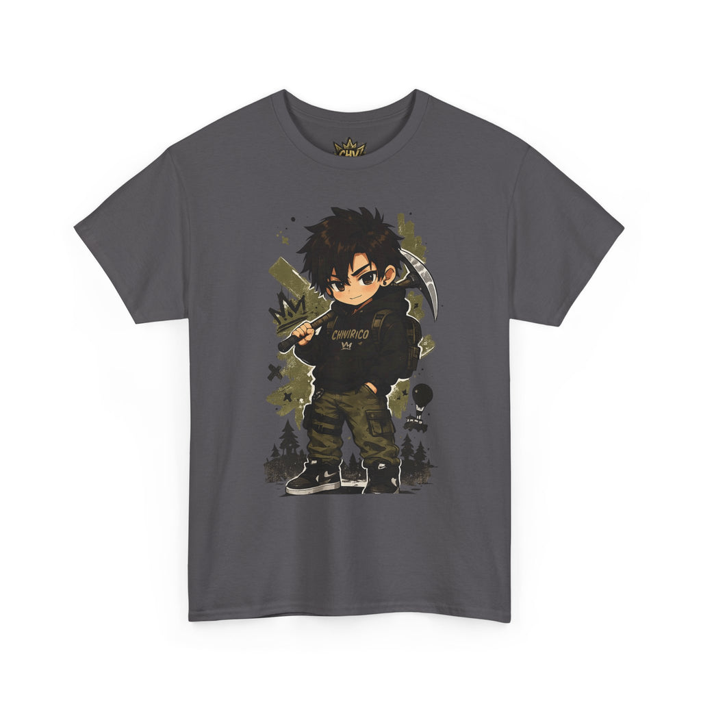 Anime Scout Tee — Chibi Soldier Graphic Shirt with "CHV" Crown Backprint