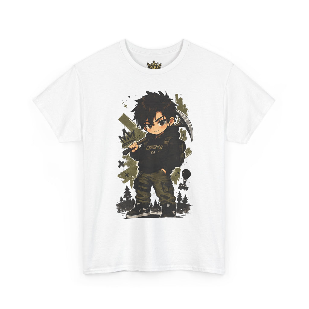 Anime Scout Tee — Chibi Soldier Graphic Shirt with "CHV" Crown Backprint